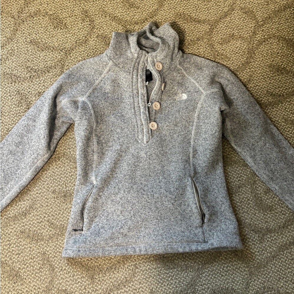 North Face 3/4 button up hoodie